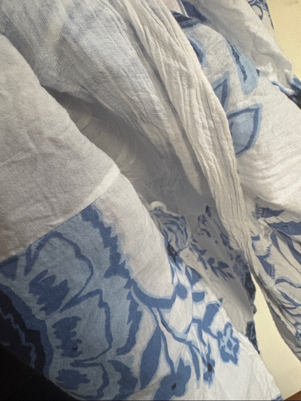 Mlle Gabrielle Blue & White Floral Tiered Midi Dress - Picture 5 of 14